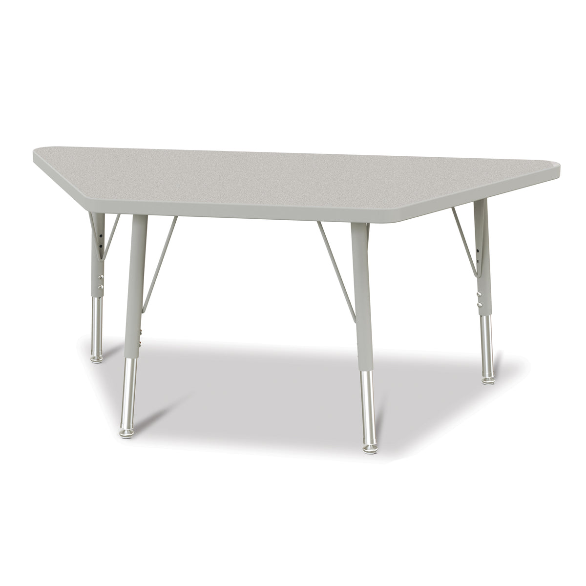 6438JCE000, Berries Trapezoid Activity Tables - 24" X 48", A-height - Freckled Gray/Gray/Gray