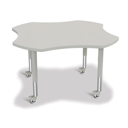 6453JCM000, Berries Four Leaf Activity Table, Mobile - Freckled Gray/Gray/Gray