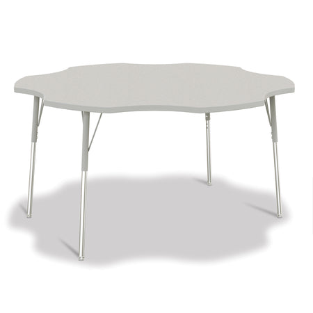 6458JCA000, Berries Six Leaf Activity Table - 60", A-height - Freckled Gray/Gray/Gray