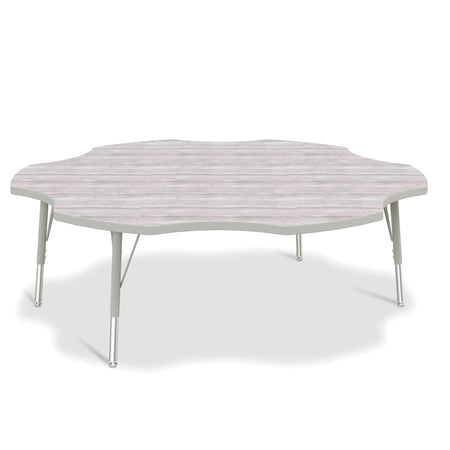 6458JCE450, Berries Six Leaf Activity Table - E-height - Driftwood Gray/Gray/Gray