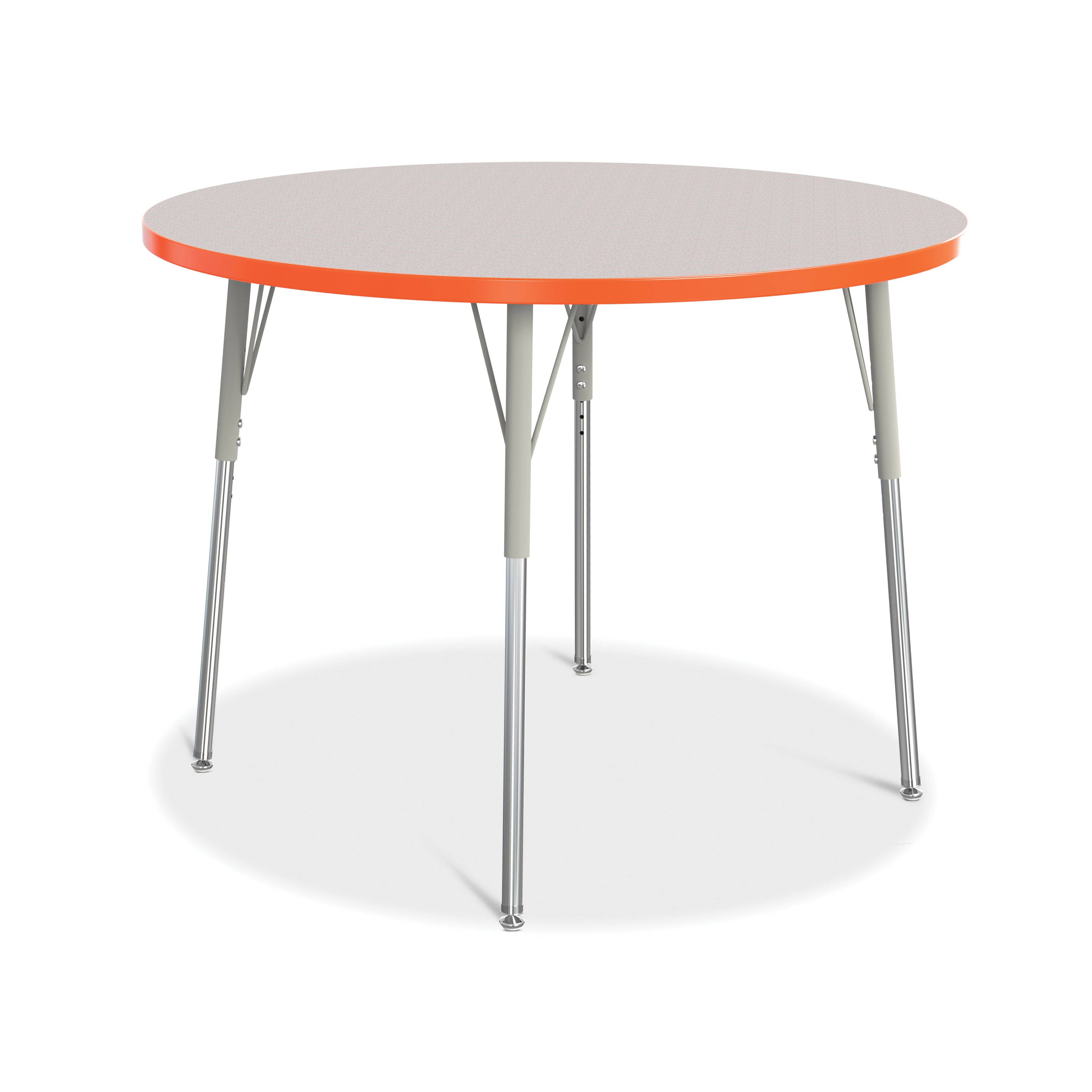 6468JCA114, Berries Round Activity Table - 42" Diameter, A-height - Freckled Gray/Orange/Gray