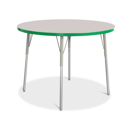 6468JCA119, Berries Round Activity Table - 42" Diameter, A-height - Freckled Gray/Green/Gray