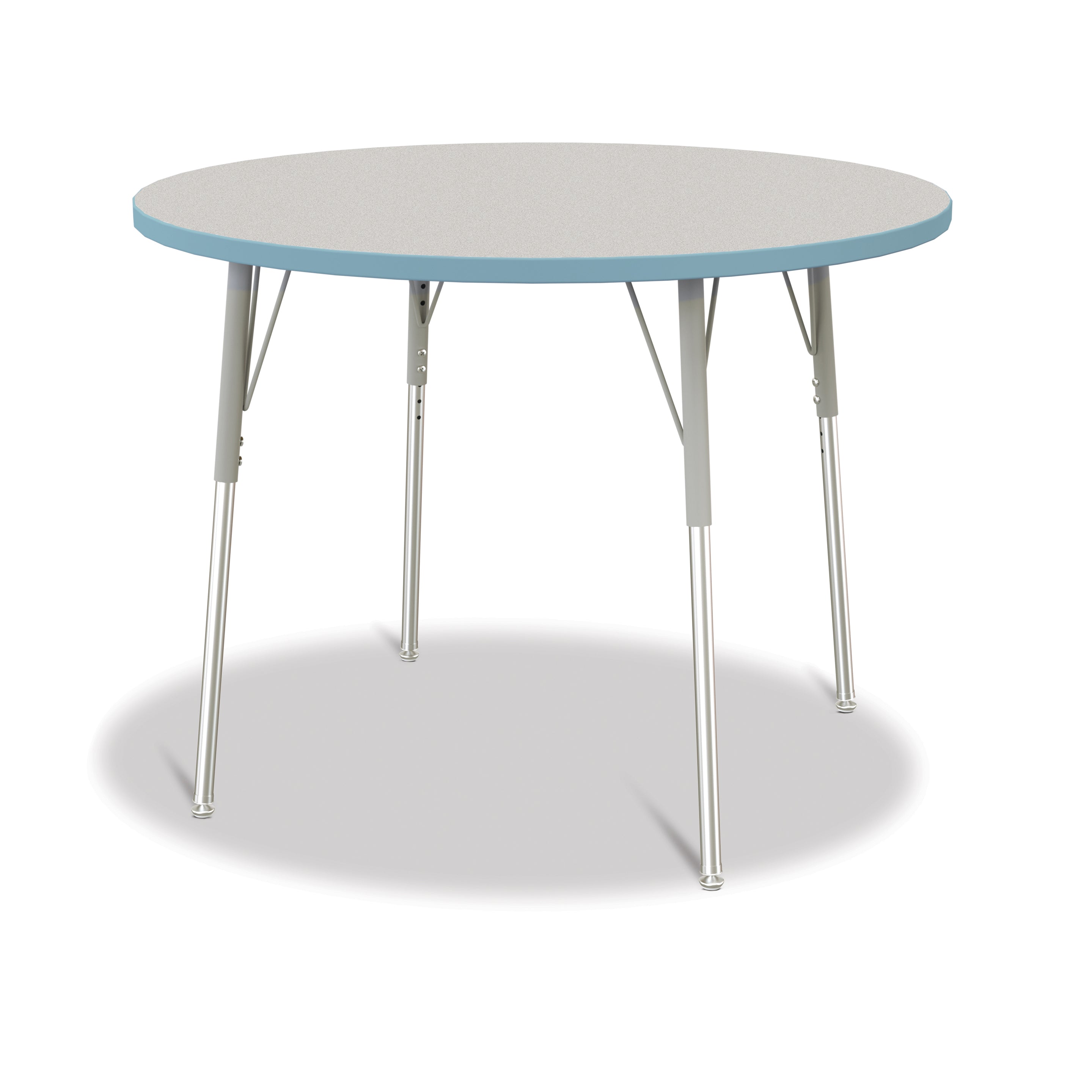 6468JCA131, Berries Round Activity Table - 42" Diameter, A-height - Freckled Gray/Coastal Blue/Gray