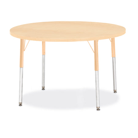 6468JCA251, Berries Round Activity Table - 42" Diameter, A-height - Maple/Maple/Camel