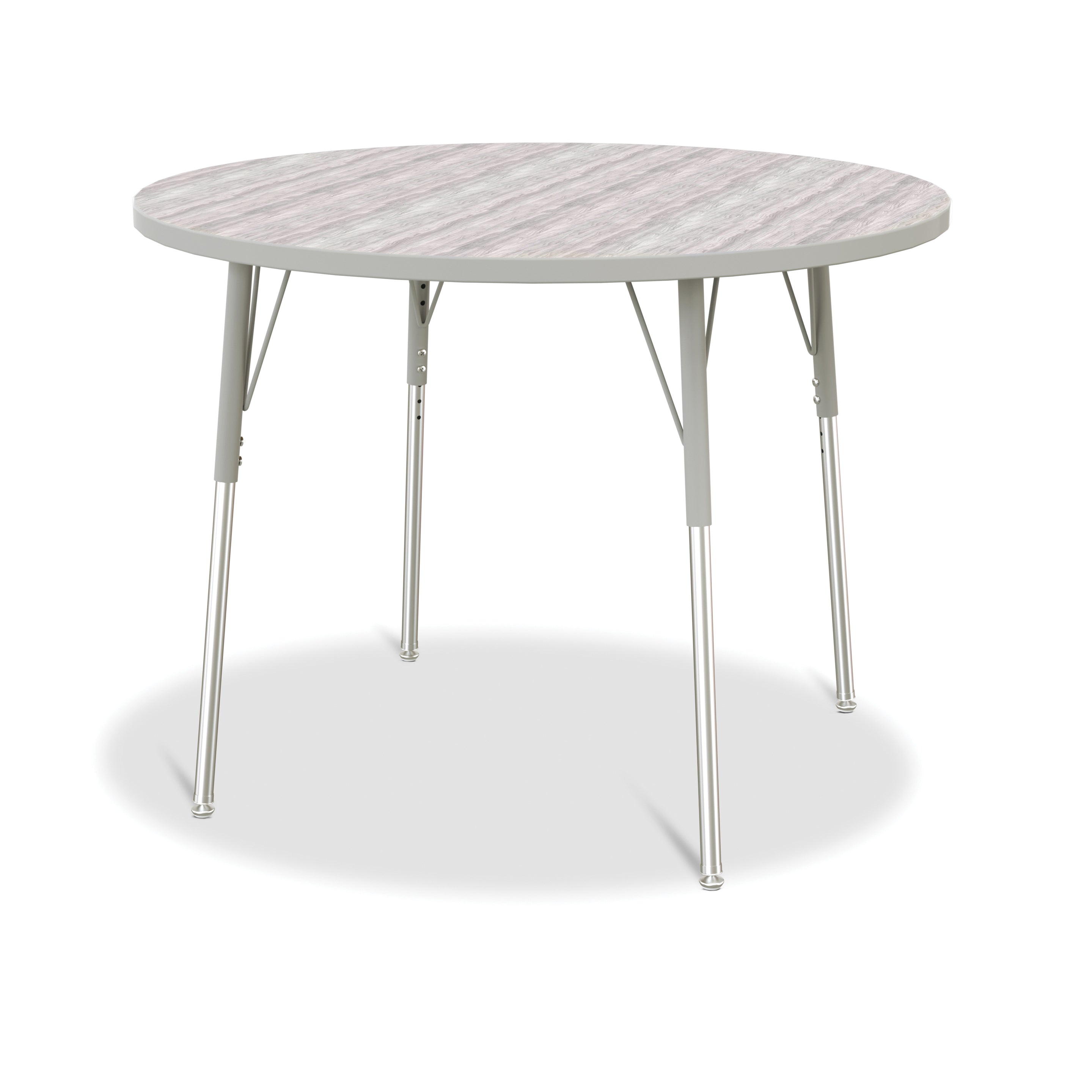 6468JCA450, Berries Round Activity Table - 42" Diameter, A-height - Driftwood Gray/Gray/Gray
