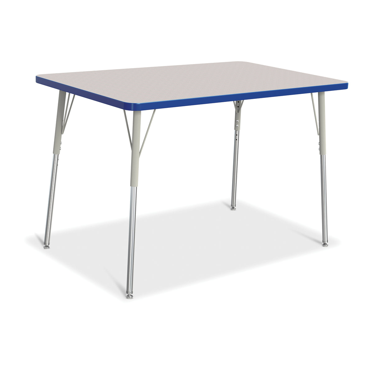 6473JCA003, Berries Rectangle Activity Table - 30" X 48", A-height - Freckled Gray/Blue/Gray