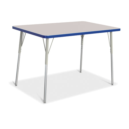 6473JCA003, Berries Rectangle Activity Table - 30" X 48", A-height - Freckled Gray/Blue/Gray