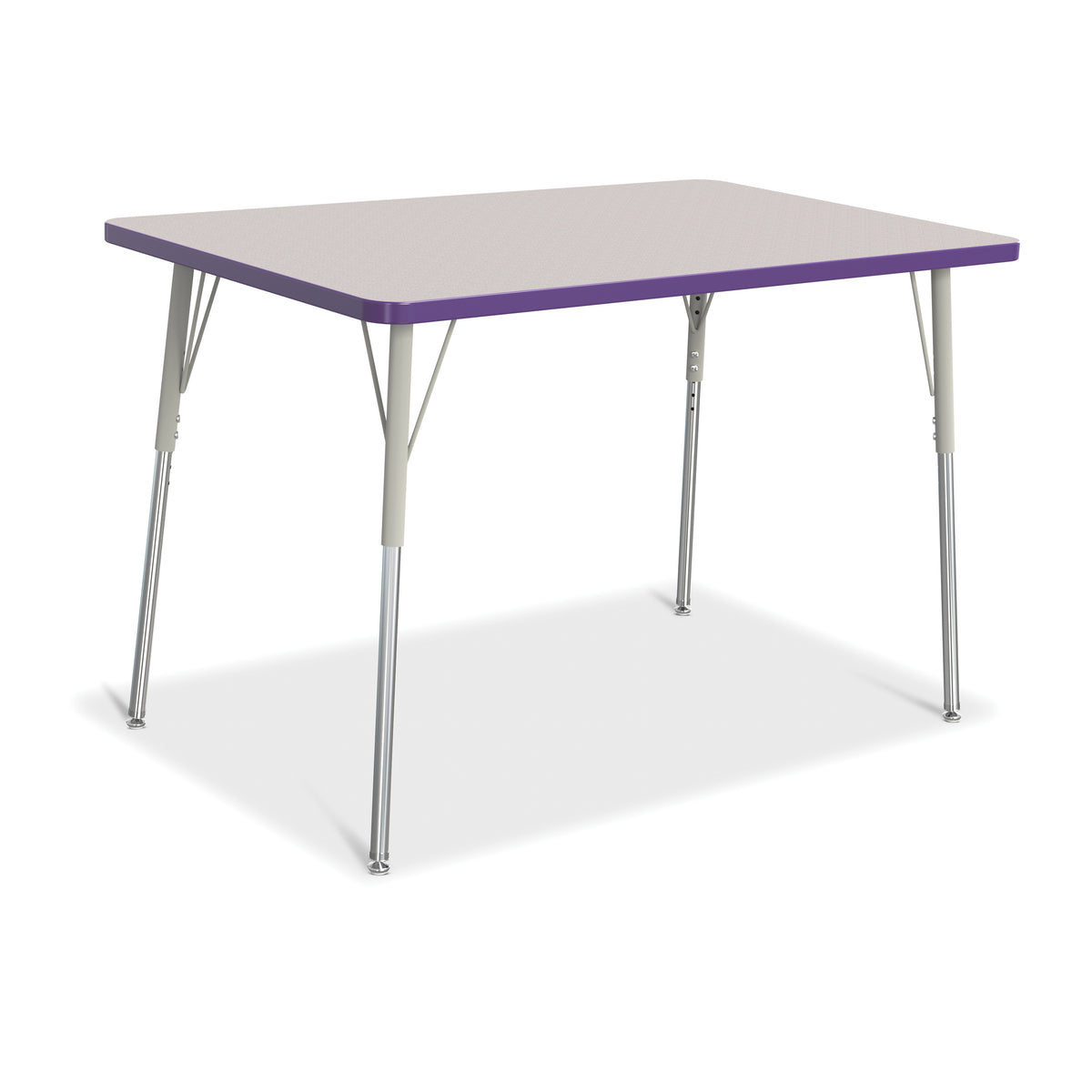 6473JCA004, Berries Rectangle Activity Table - 30" X 48", A-height - Freckled Gray/Purple/Gray