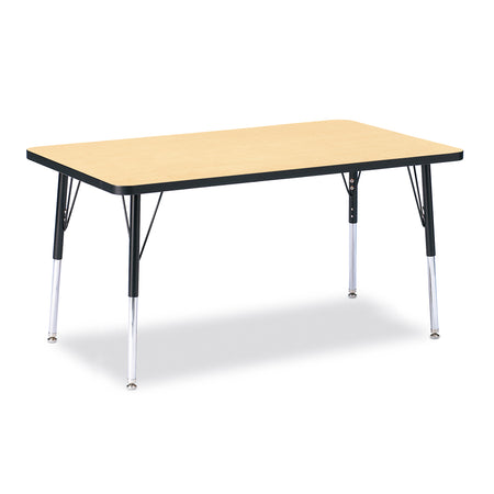 6473JCA011, Berries Rectangle Activity Table - 30" X 48", A-height - Maple/Black/Black