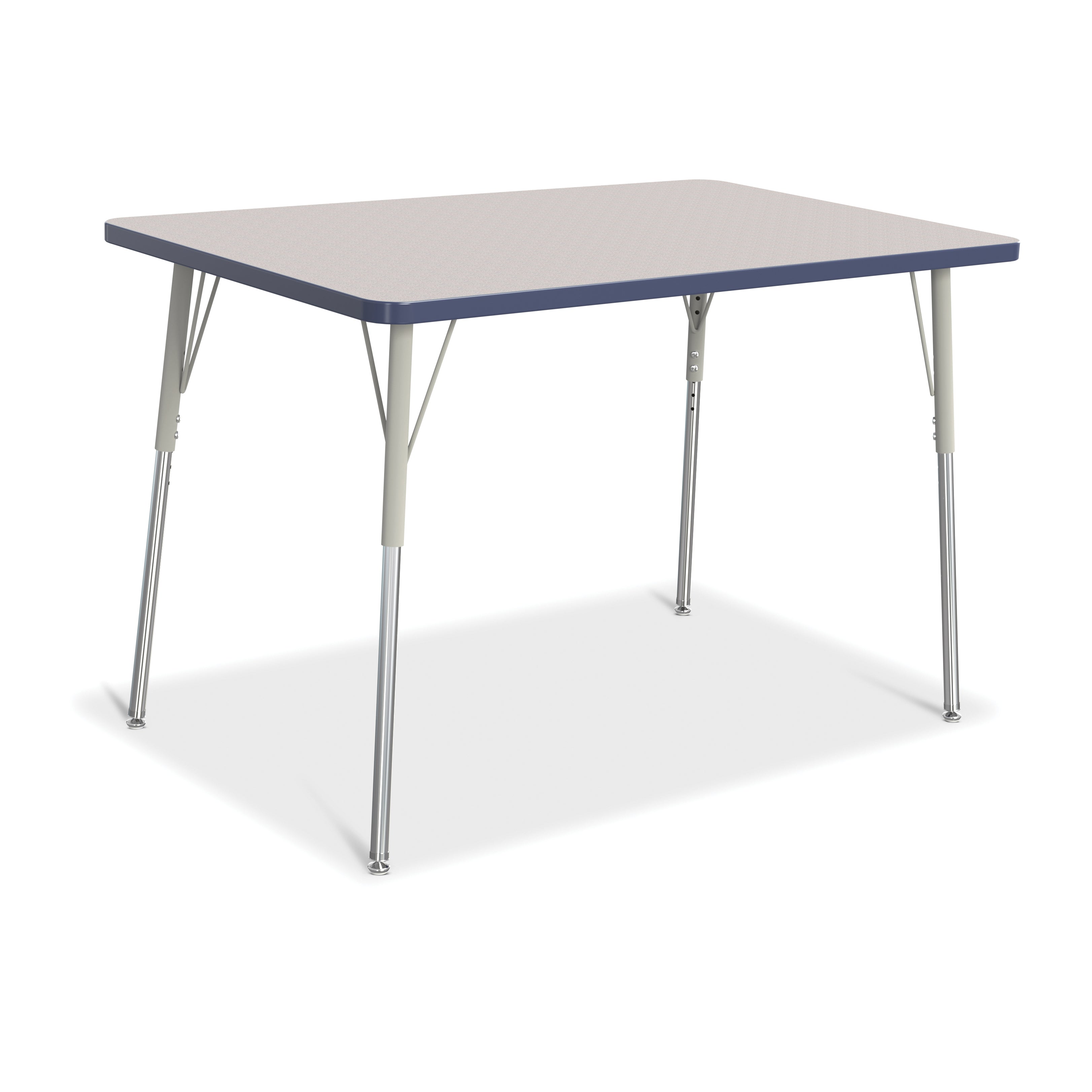 6473JCA112, Berries Rectangle Activity Table - 30" X 48", A-height - Freckled Gray/Navy/Gray
