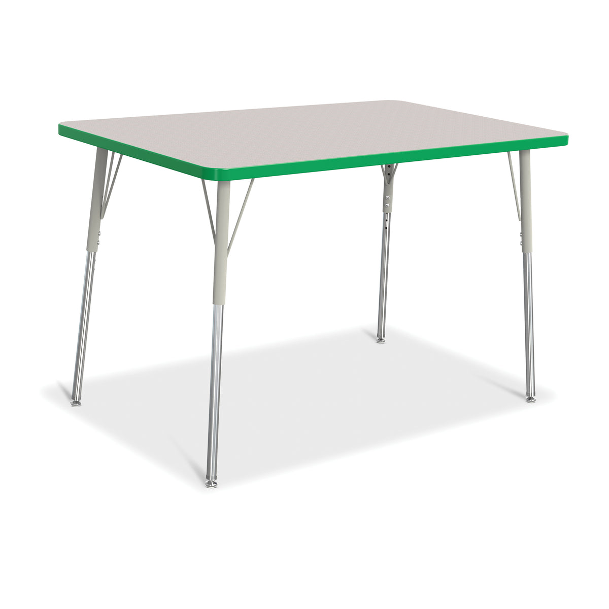 6473JCA119, Berries Rectangle Activity Table - 30" X 48", A-height - Freckled Gray/Green/Gray