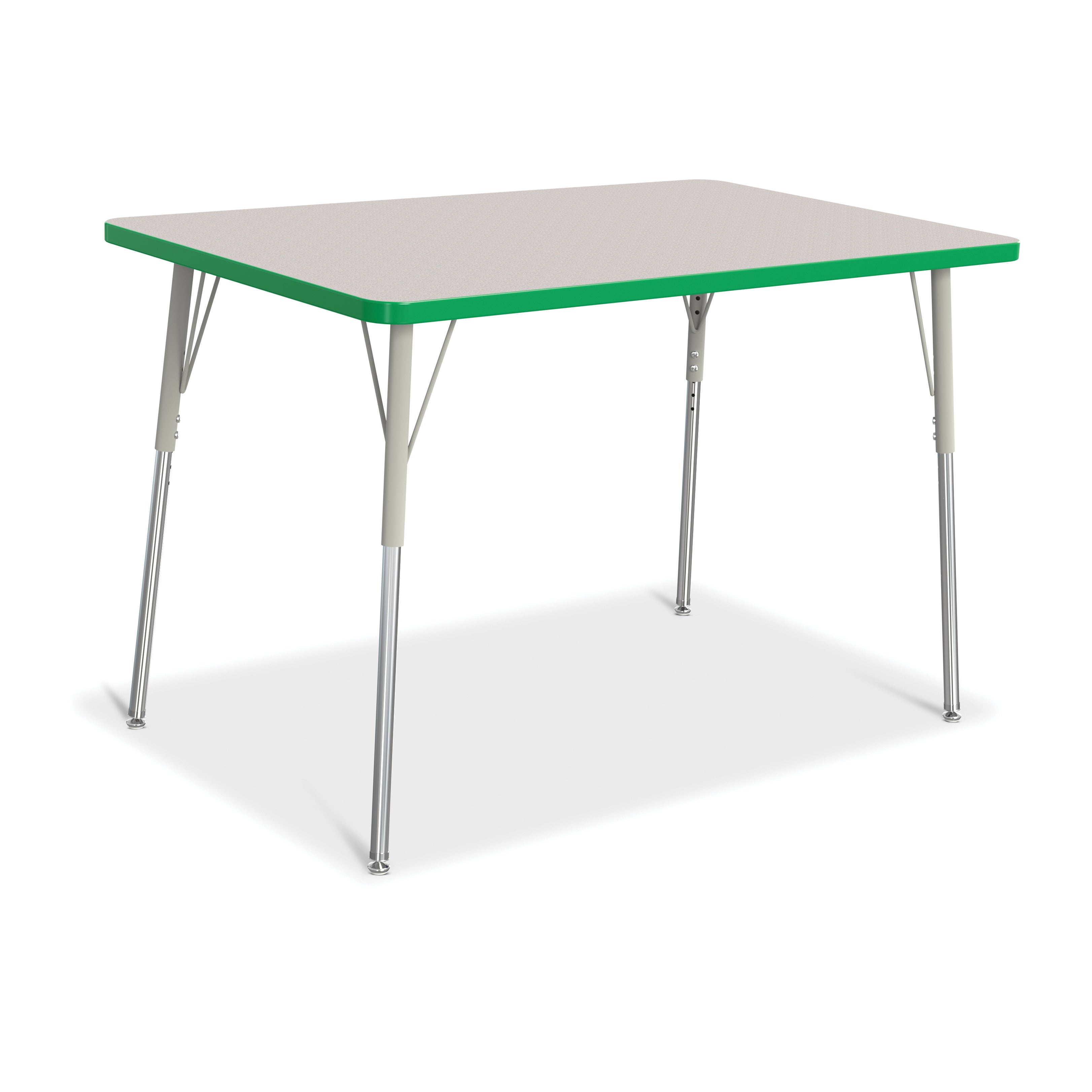 6473JCA119, Berries Rectangle Activity Table - 30" X 48", A-height - Freckled Gray/Green/Gray