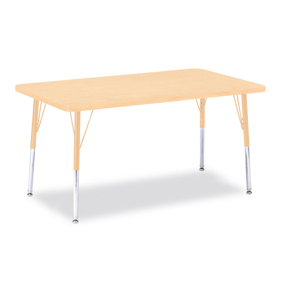 6473JCA251, Berries Rectangle Activity Table - 30" X 48", A-height - Maple/Maple/Camel