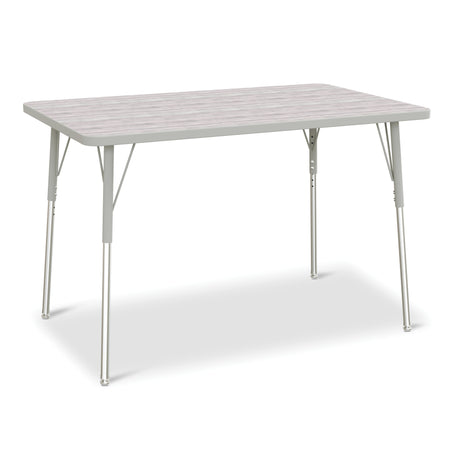 6473JCA450, Berries Rectangle Activity Table - 30" X 48", A-height - Driftwood Gray/Gray/Gray