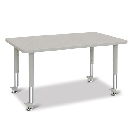 6473JCM000, Berries Rectangle Activity Table - 30" X 48", Mobile - Freckled Gray/Gray/Gray