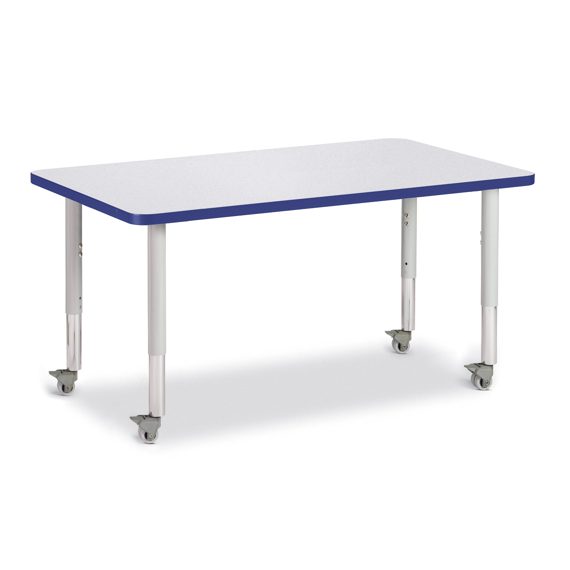 6473JCM003, Berries Rectangle Activity Table - 30" X 48", Mobile - Freckled Gray/Blue/Gray