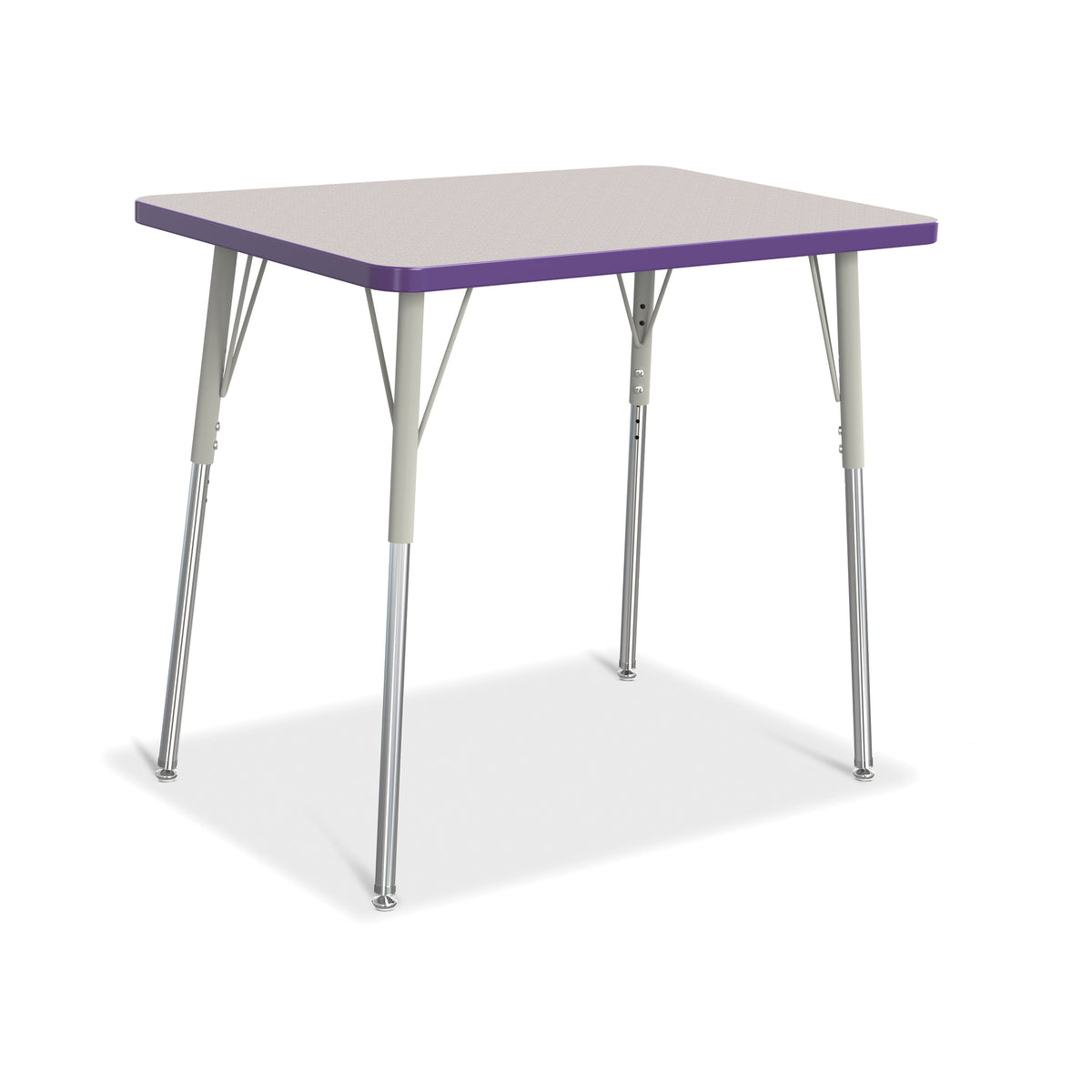 6478JCA004, Berries Rectangle Activity Table - 24" X 36", A-height - Freckled Gray/Purple/Gray