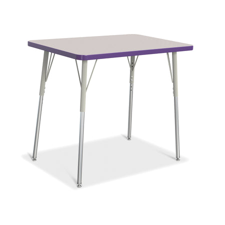 6478JCA004, Berries Rectangle Activity Table - 24" X 36", A-height - Freckled Gray/Purple/Gray