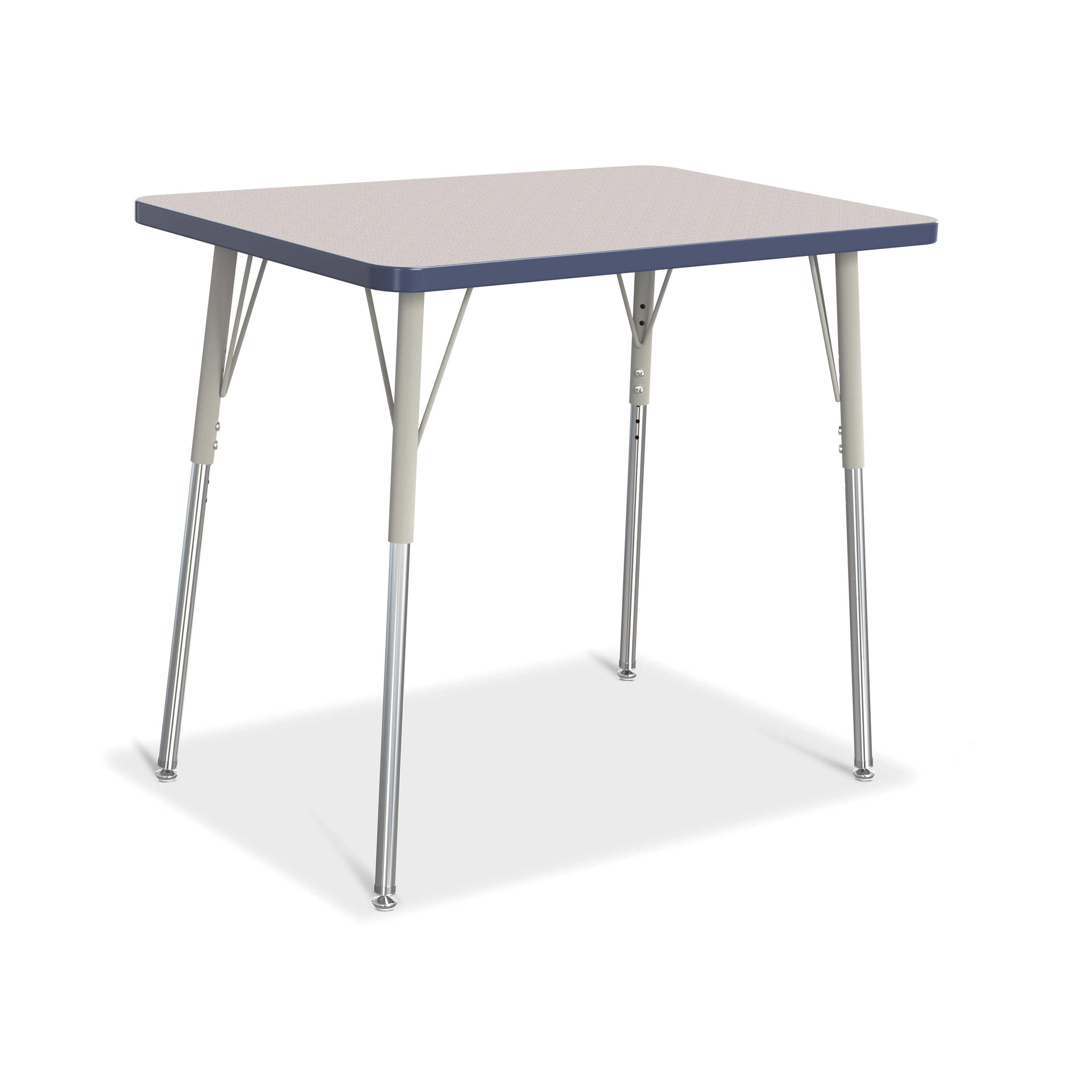 6478JCA112, Berries Rectangle Activity Table - 24" X 36", A-height - Freckled Gray/Navy/Gray