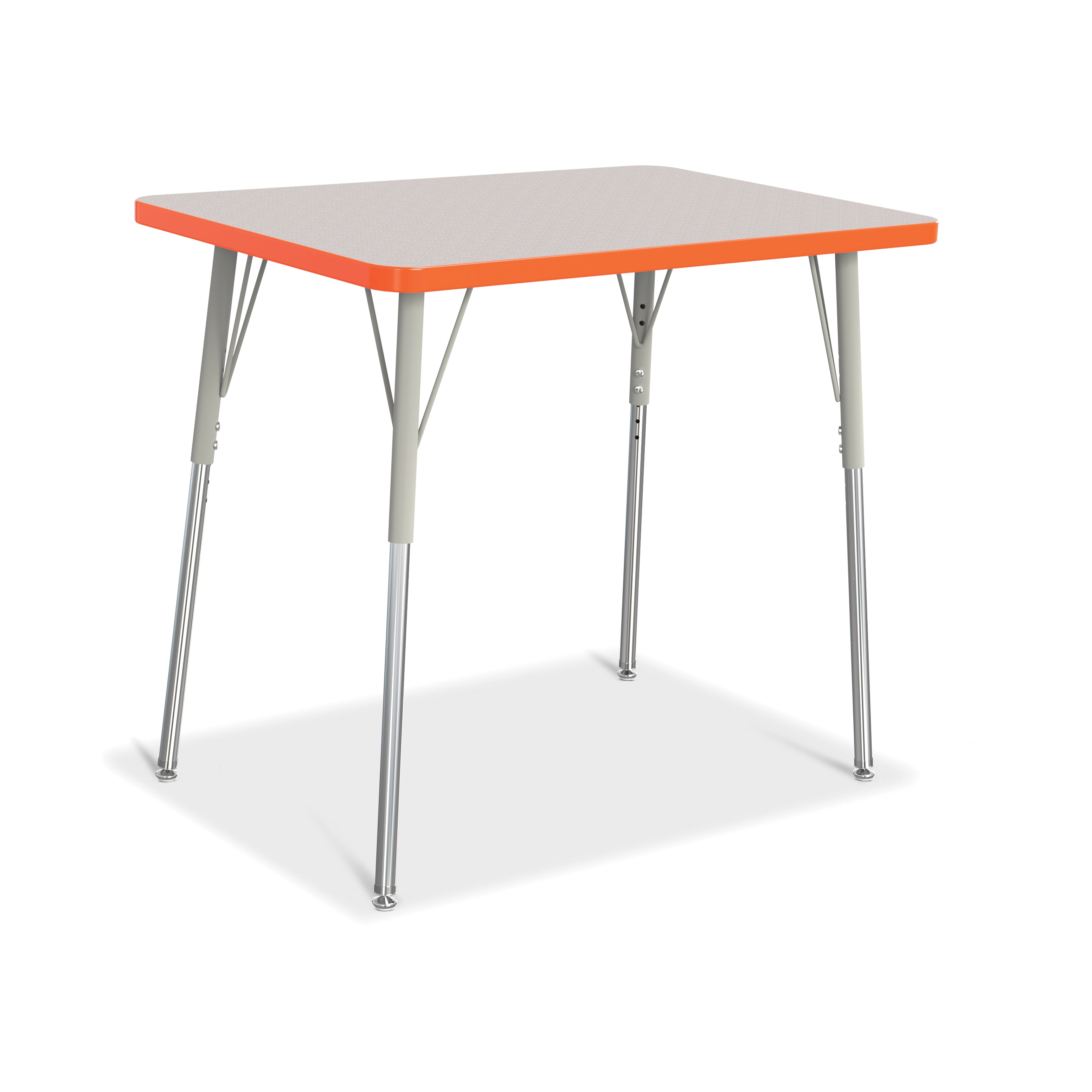 6478JCA114, Berries Rectangle Activity Table - 24" X 36", A-height - Freckled Gray/Orange/Gray