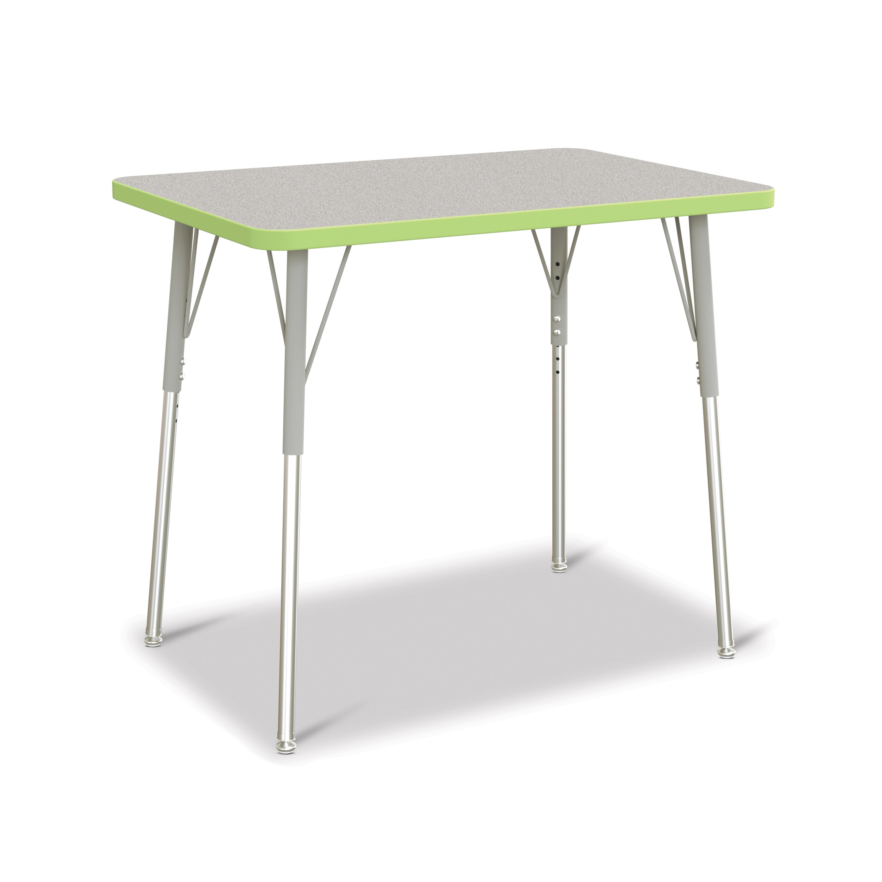 6478JCA130, Berries Rectangle Activity Table - 24" X 36", A-height - Freckled Gray/Key Lime/Gray