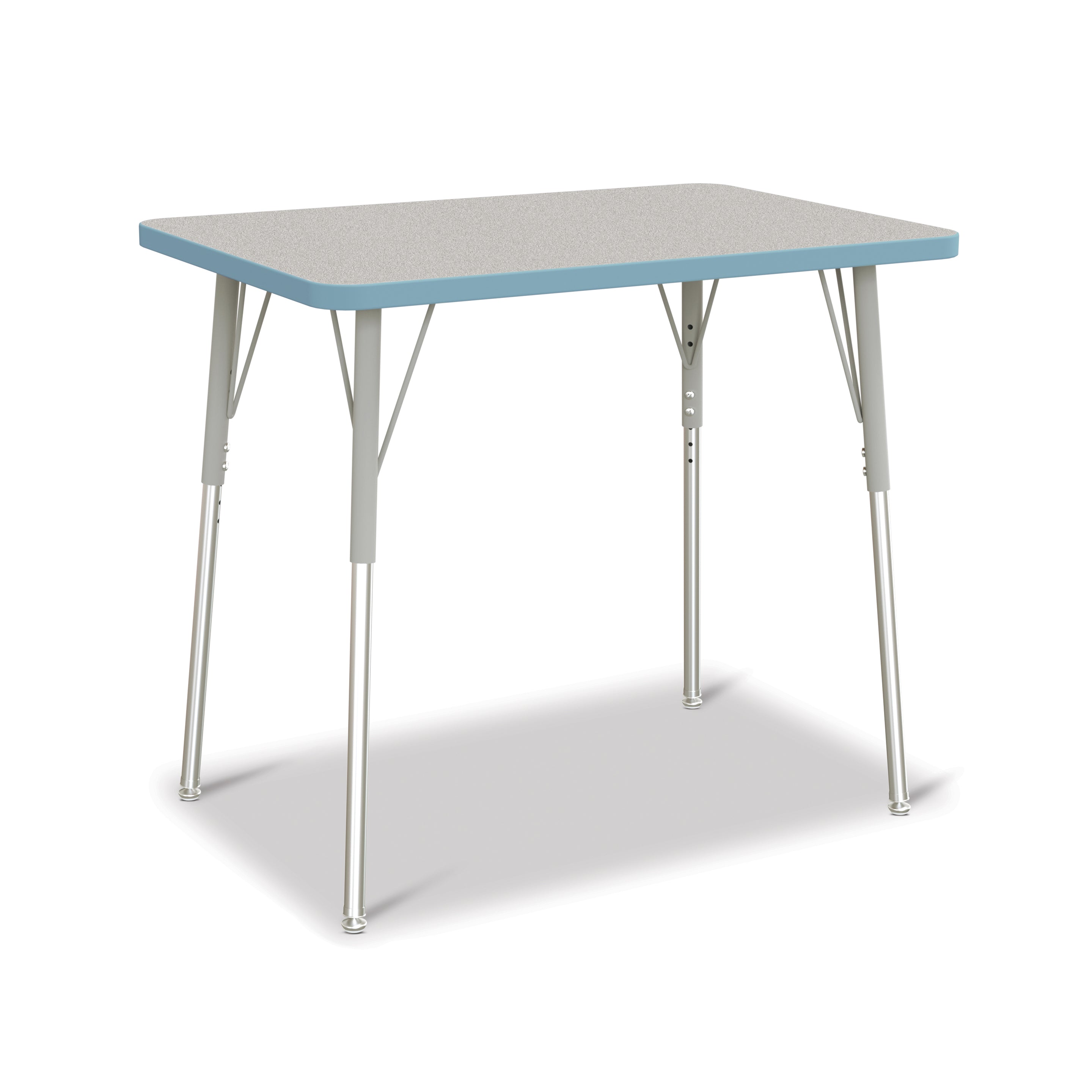 6478JCA131, Berries Rectangle Activity Table - 24" X 36", A-height - Freckled Gray/Coastal Blue/Gray