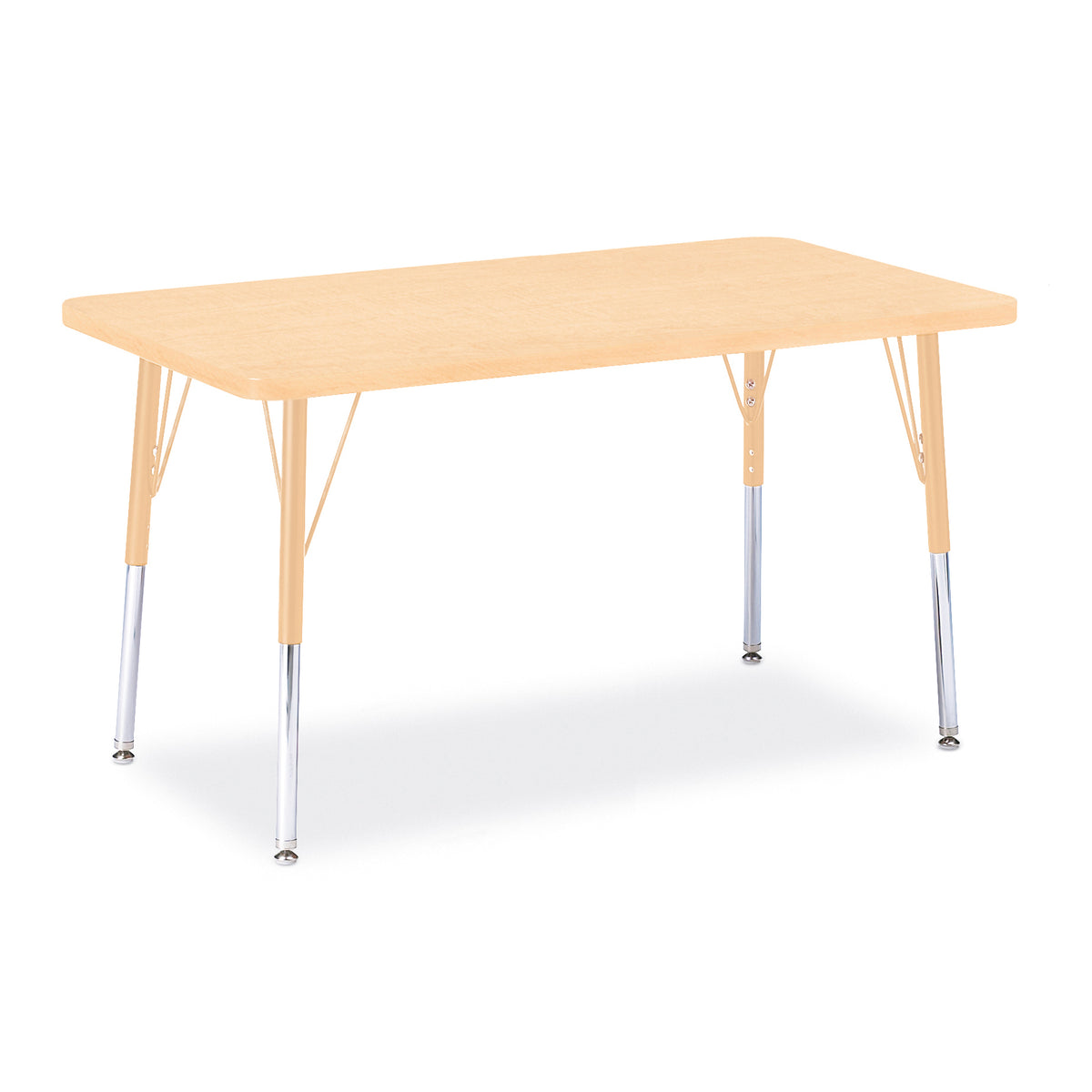 6478JCA251, Berries Rectangle Activity Table - 24" X 36", A-height - Maple/Maple/Camel