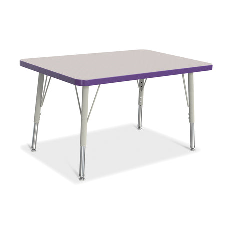 6478JCE004, Berries Rectangle Activity Table - 24" X 36", E-height - Freckled Gray/Purple/Gray