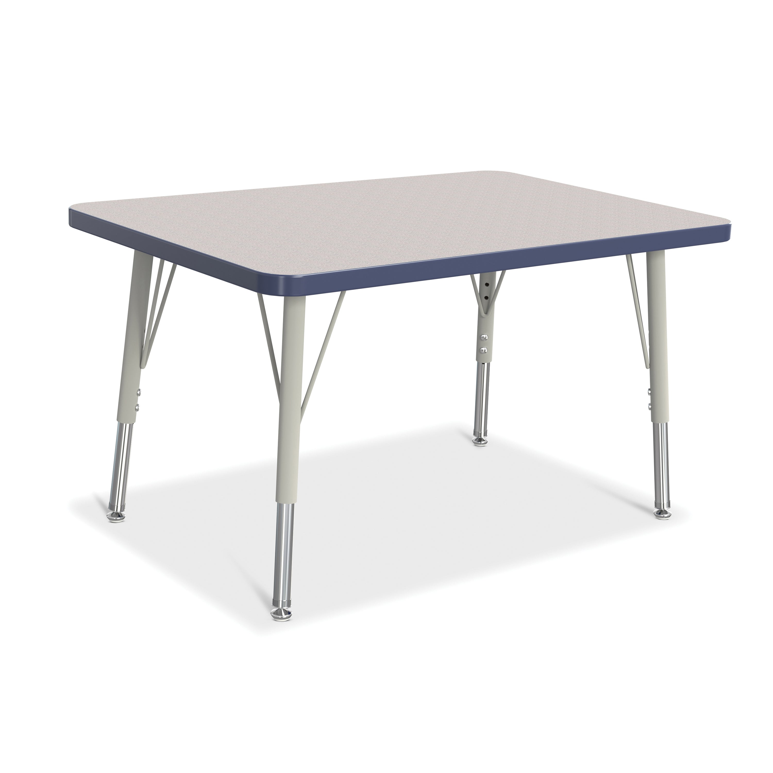 6478JCE112, Berries Rectangle Activity Table - 24" X 36", E-height - Freckled Gray/Navy/Gray