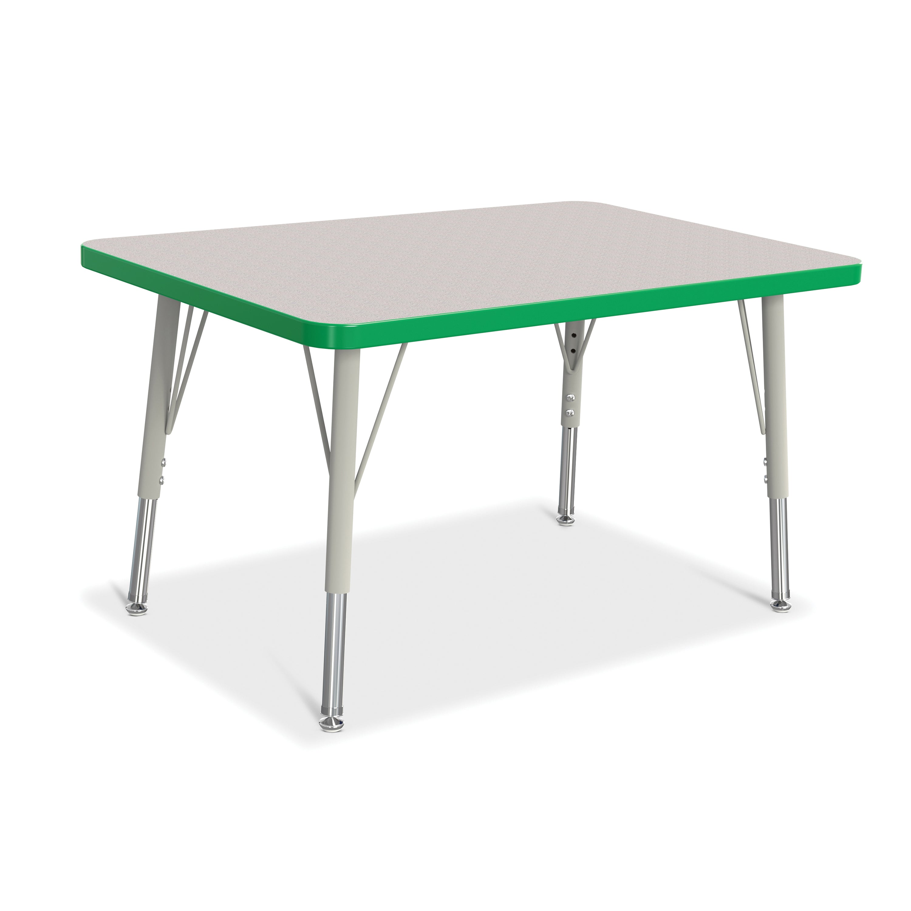 6478JCE119, Berries Rectangle Activity Table - 24" X 36", E-height - Freckled Gray/Green/Gray