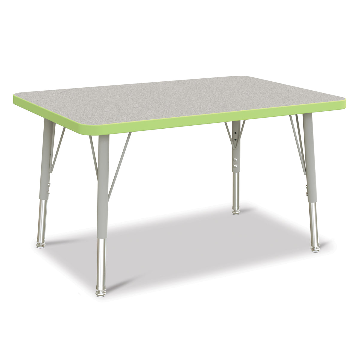 6478JCE130, Berries Rectangle Activity Table - 24" X 36", E-height - Freckled Gray/Key Lime/Gray