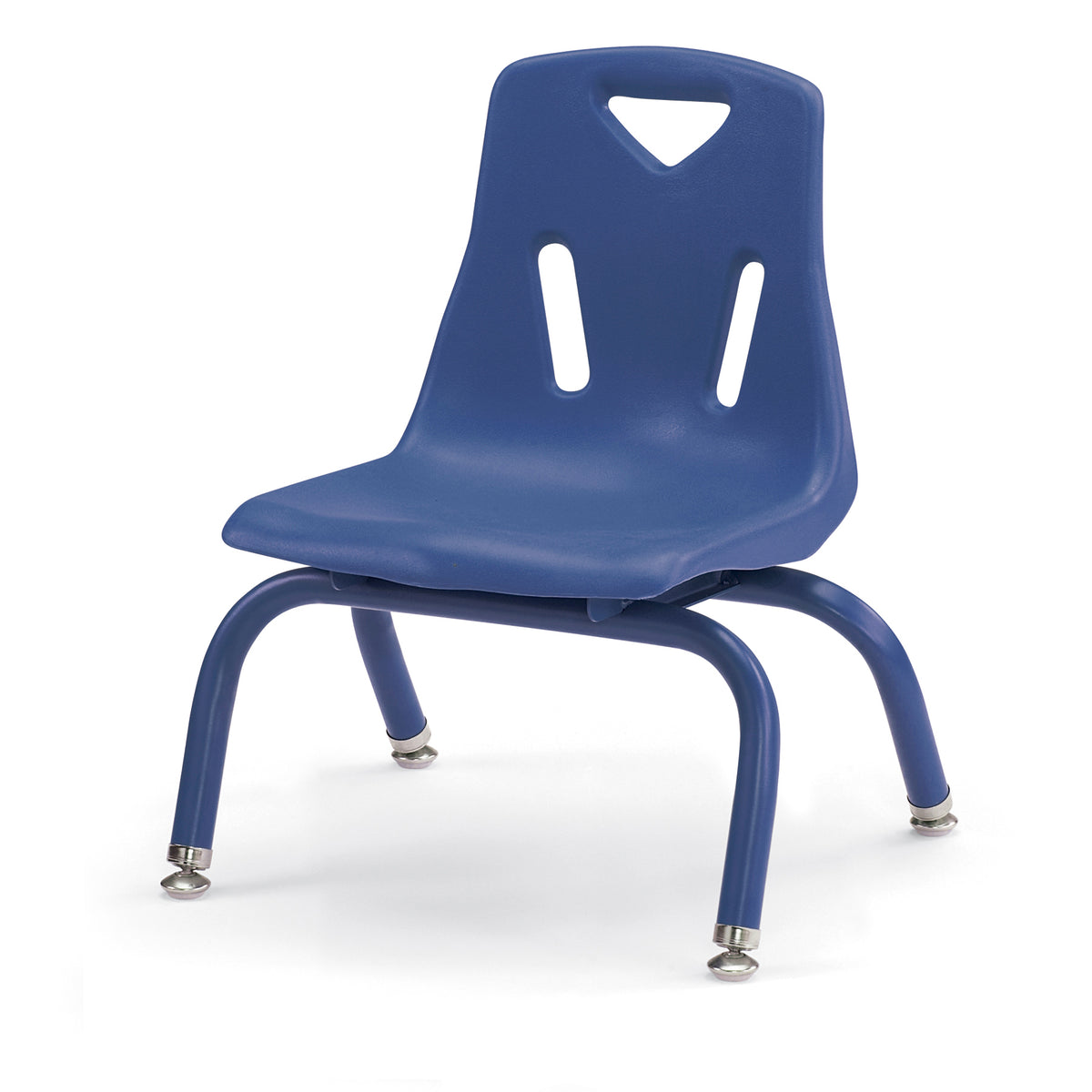 8118JC1003, Berries Stacking Chair with Powder-Coated Legs - 8" Ht - Blue