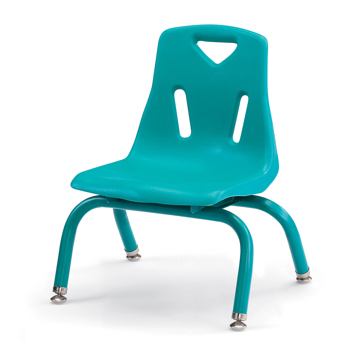 8118JC1005, Berries Stacking Chair with Powder-Coated Legs - 8" Ht - Teal