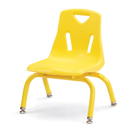 8118JC1007, Berries Stacking Chair with Powder-Coated Legs - 8" Ht - Yellow