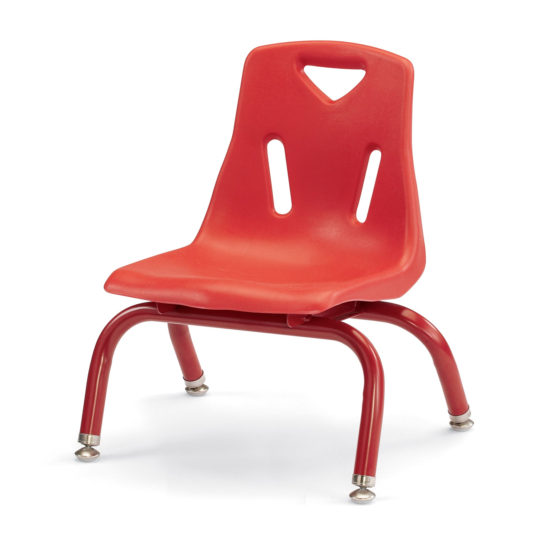 8118JC1008, Berries Stacking Chair with Powder-Coated Legs - 8" Ht - Red