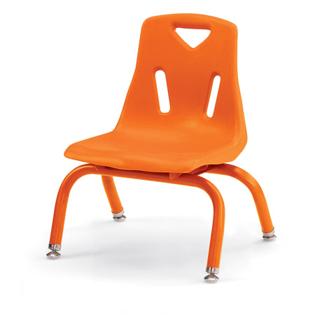 8118JC1114, Berries Stacking Chair with Powder-Coated Legs - 8" Ht - Orange