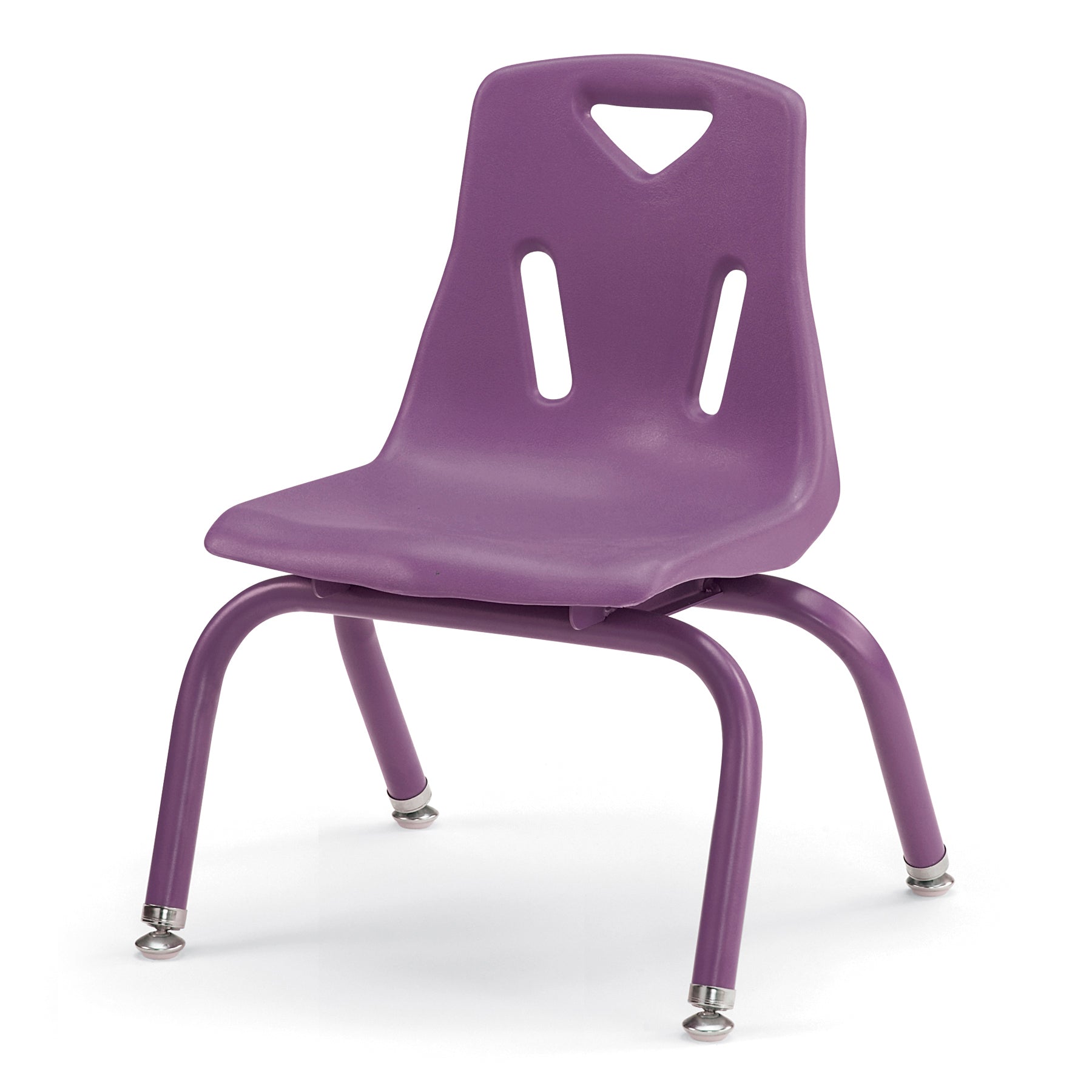 8120JC1004, Berries Stacking Chair with Powder-Coated Legs - 10" Ht - Purple