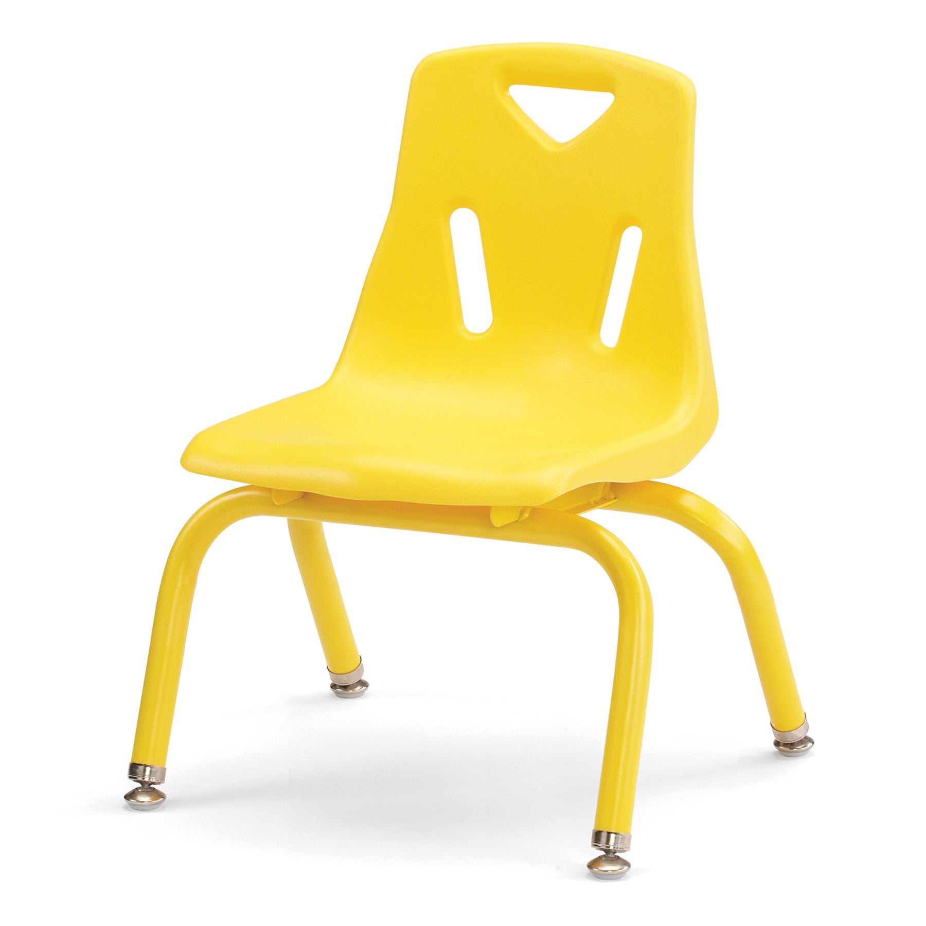 8120JC1007, Berries Stacking Chair with Powder-Coated Legs - 10" Ht - Yellow