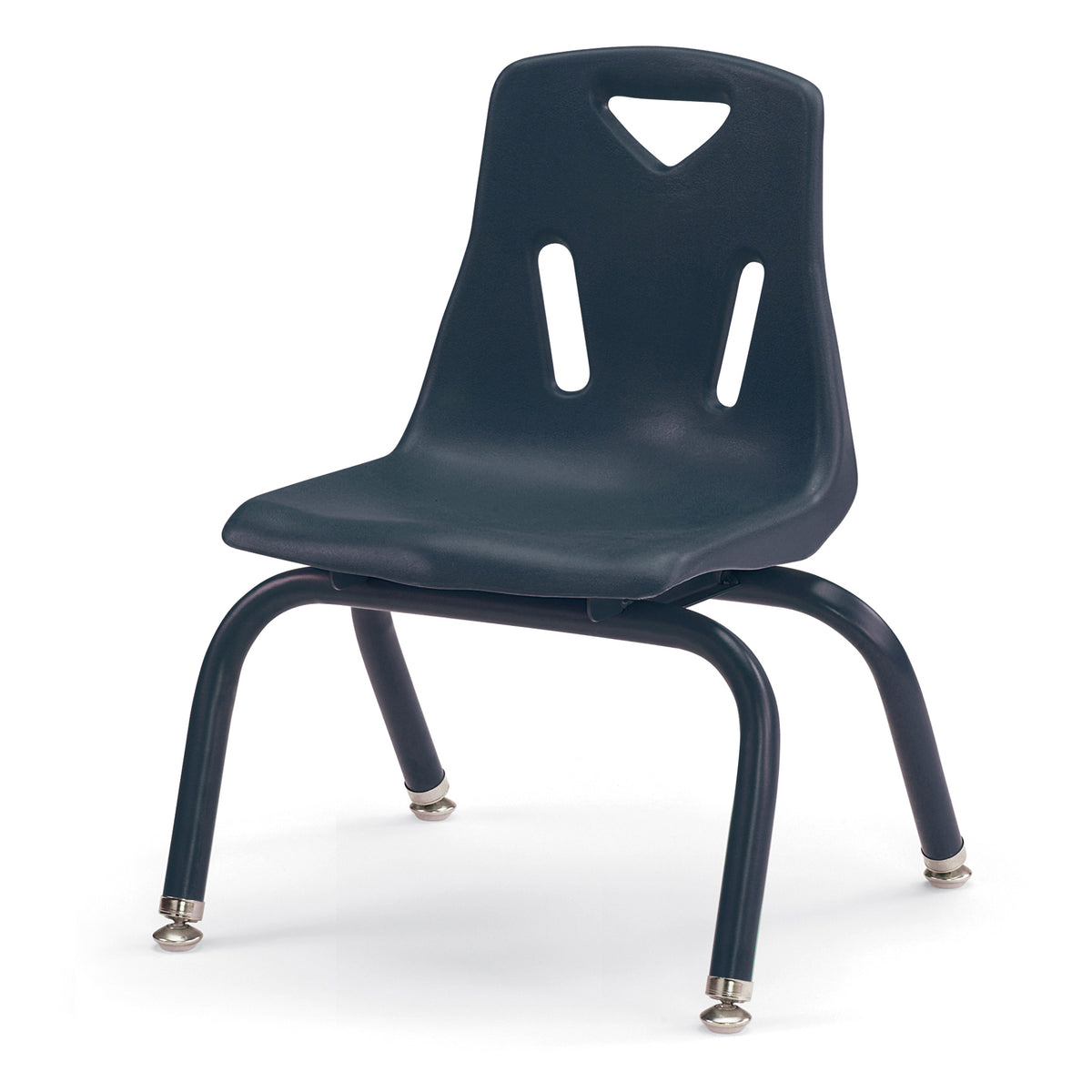 8120JC1112, Berries Stacking Chair with Powder-Coated Legs - 10" Ht - Navy