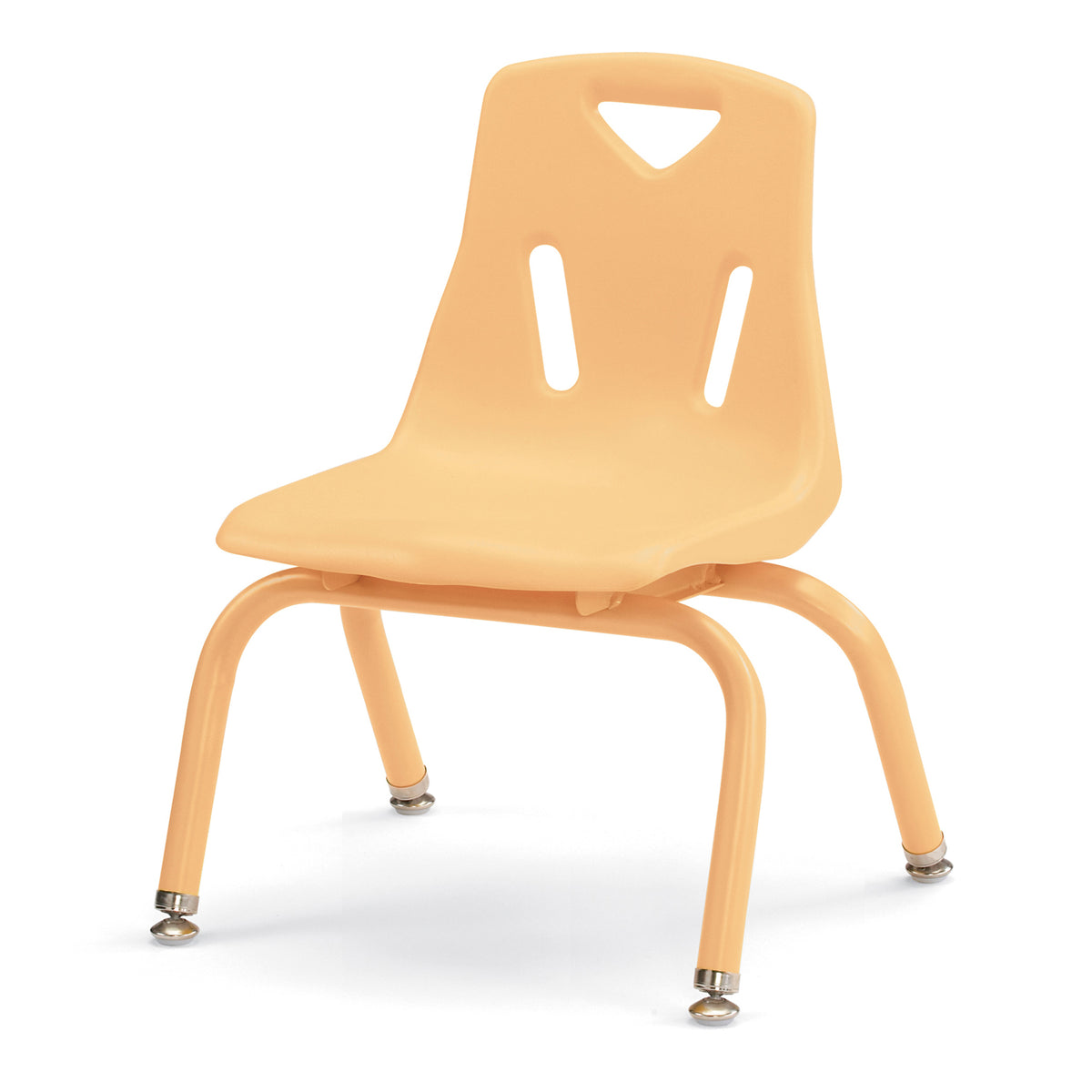 8120JC1251, Berries Stacking Chair with Powder-Coated Legs - 10" Ht - Camel