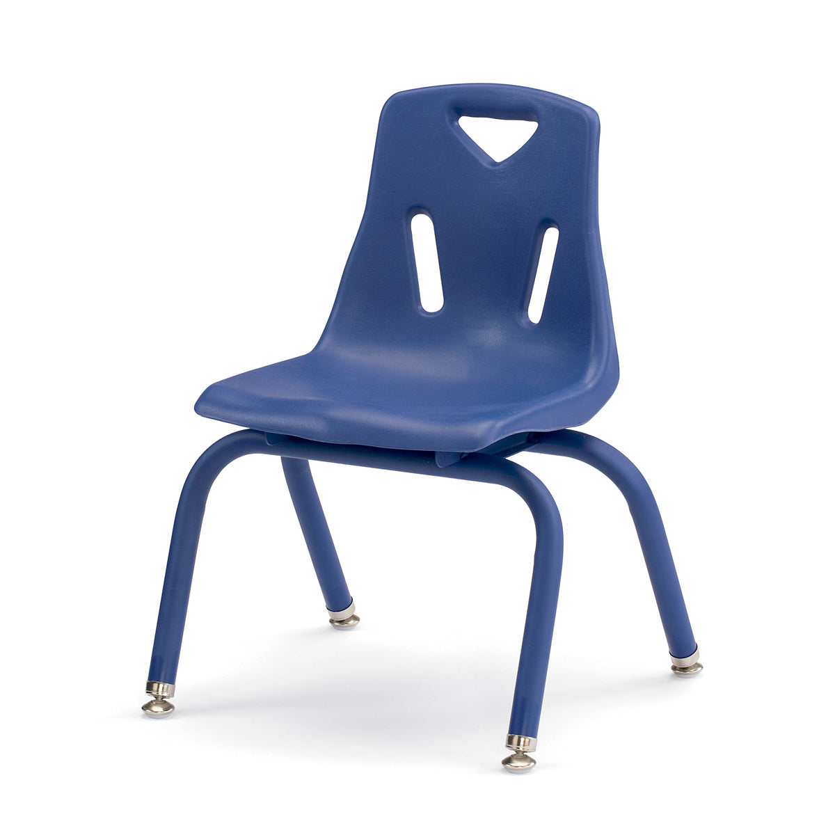8122JC6003, Berries Stacking Chairs with Powder-Coated Legs - 12" Ht - Set of 6 - Blue