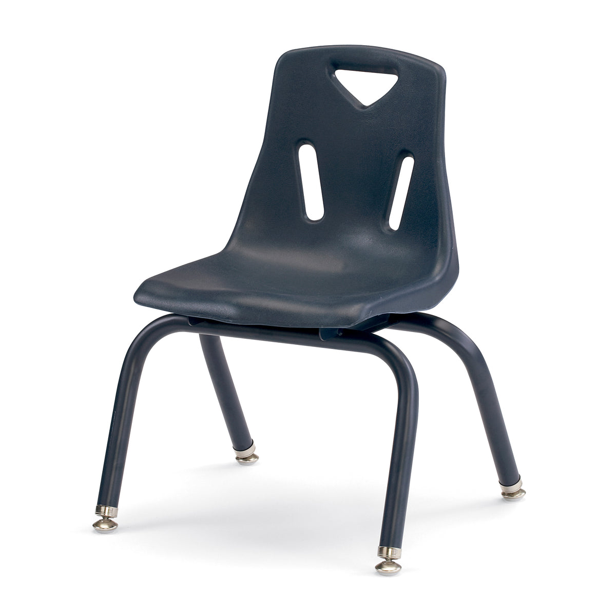 8122JC6112, Berries Stacking Chairs with Powder-Coated Legs - 12" Ht - Set of 6 - Navy