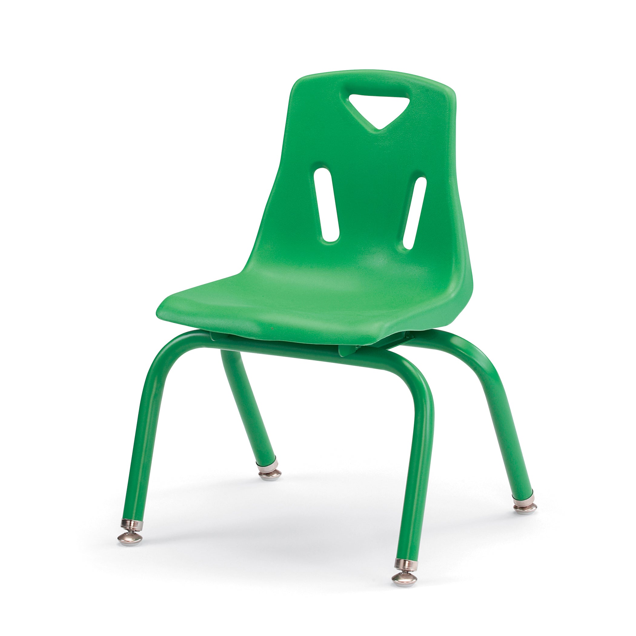 8122JC6119, Berries Stacking Chairs with Powder-Coated Legs - 12" Ht - Set of 6 - Green