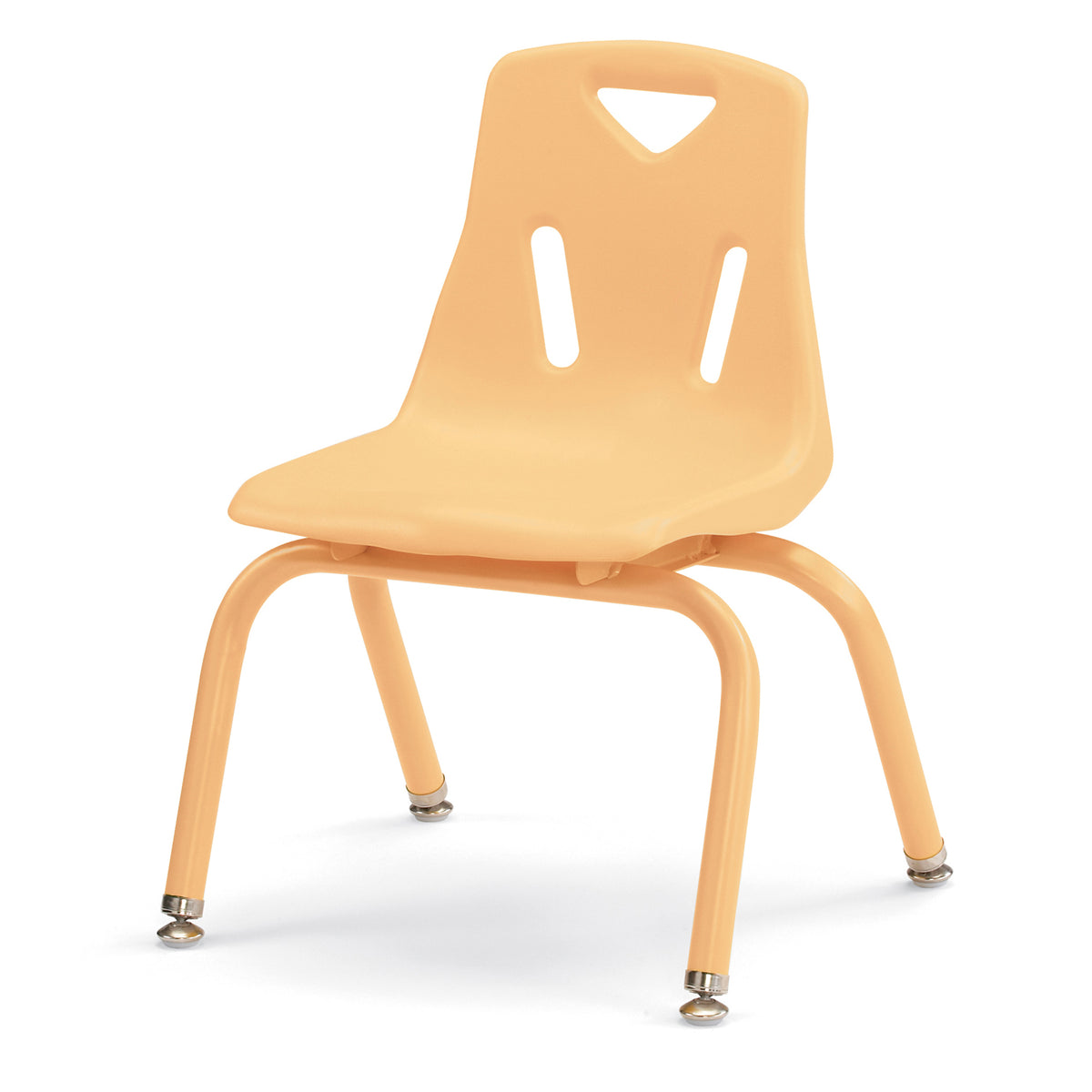 8122JC6251, Berries Stacking Chairs with Powder-Coated Legs - 12" Ht - Set of 6 - Camel