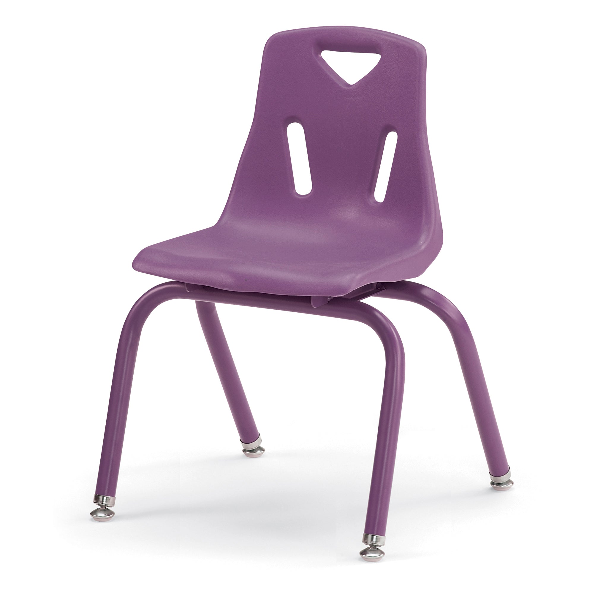 8124JC1004, Berries Stacking Chair with Powder-Coated Legs - 14" Ht - Purple