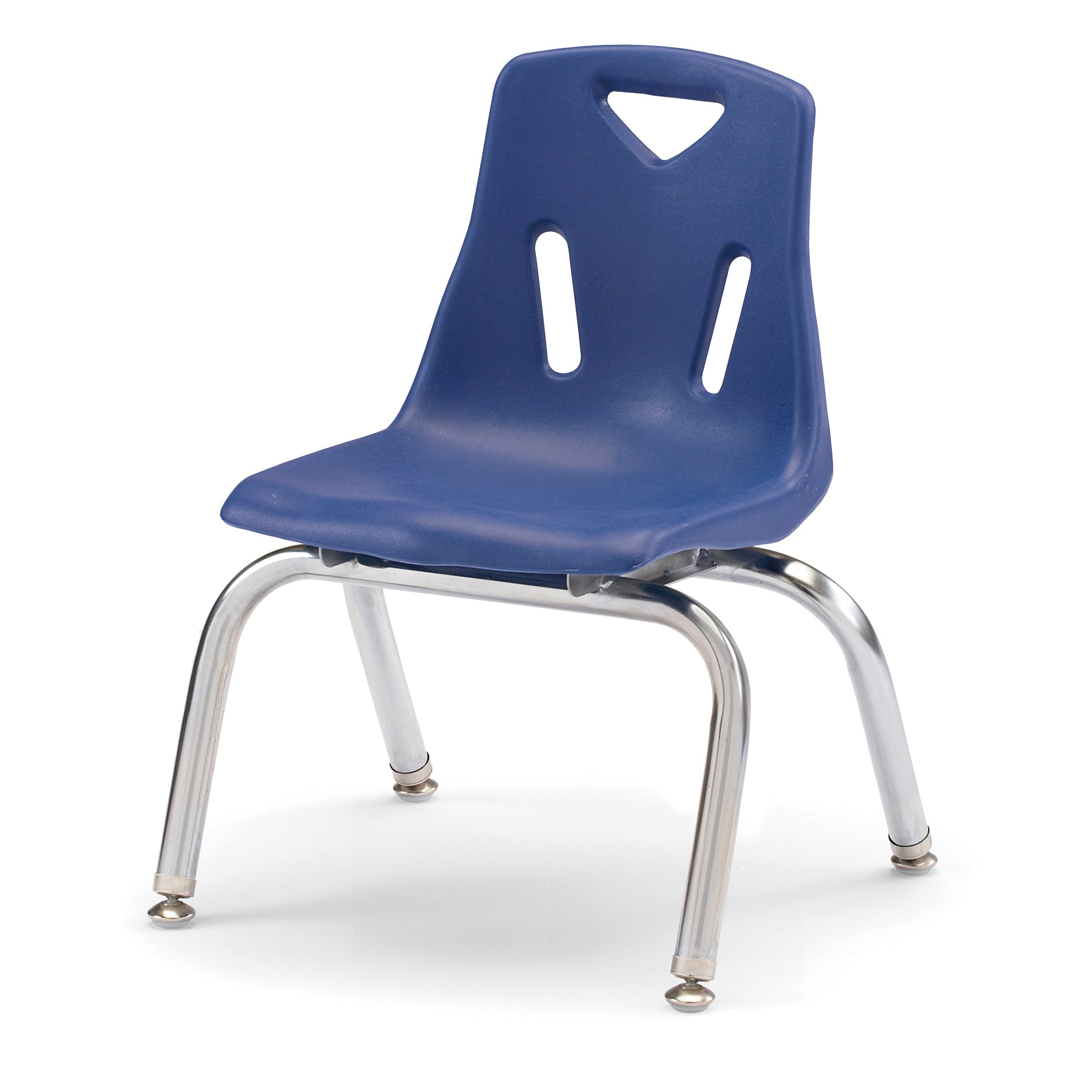 8140JC1003, Berries Stacking Chair with Chrome-Plated Legs - 10" Ht - Blue