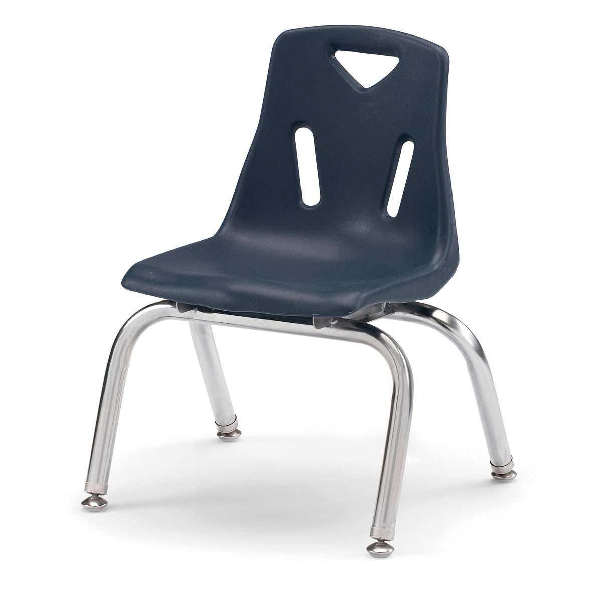 8140JC1112, Berries Stacking Chair with Chrome-Plated Legs - 10" Ht - Navy