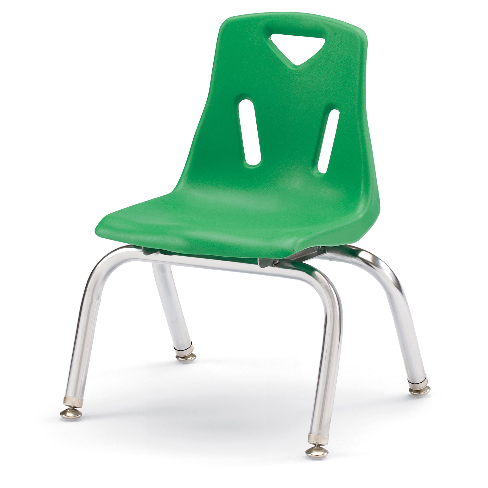 8140JC1119, Berries Stacking Chair with Chrome-Plated Legs - 10" Ht - Green