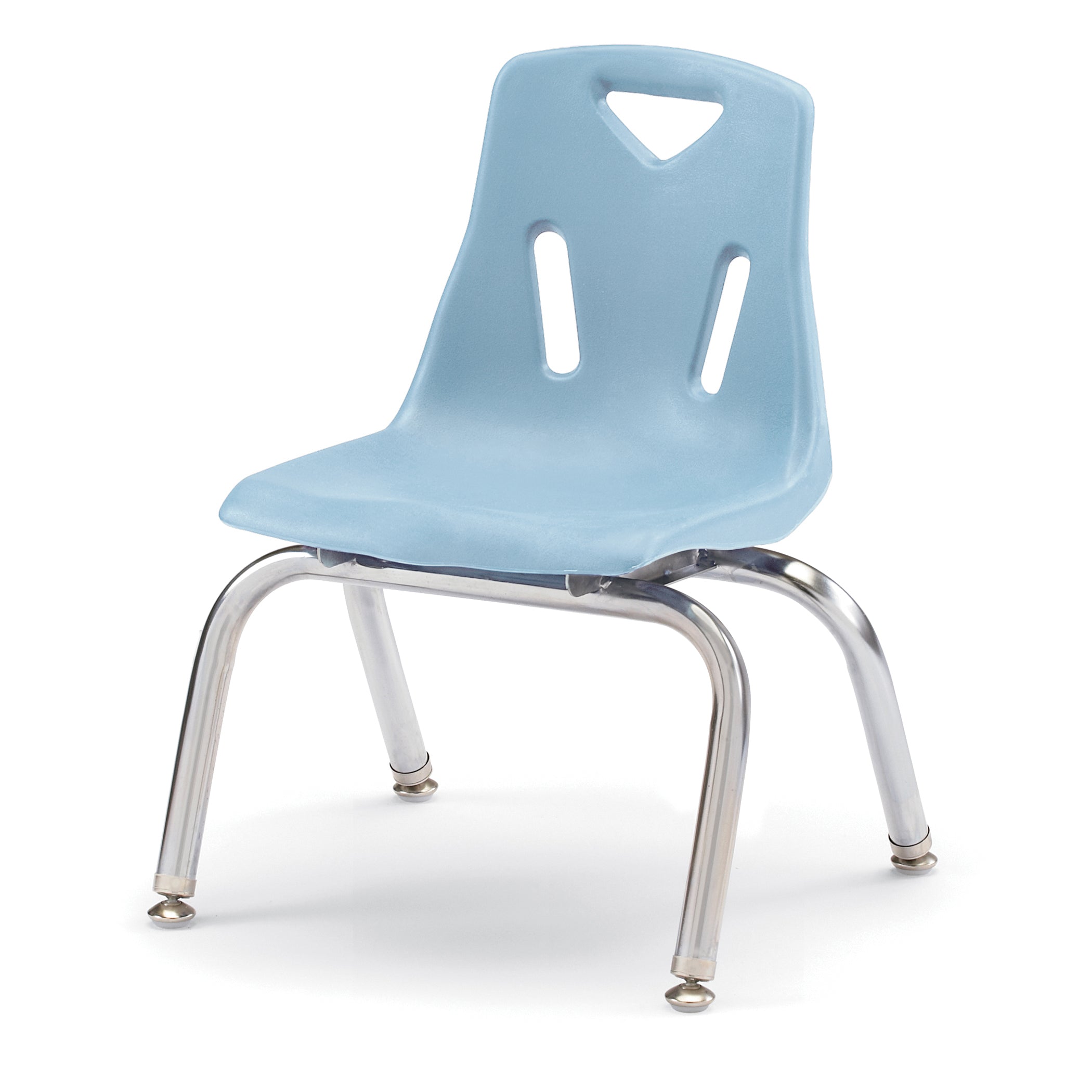 8140JC1131, Berries Stacking Chair with Chrome-Plated Legs - 10" Ht - Coastal Blue