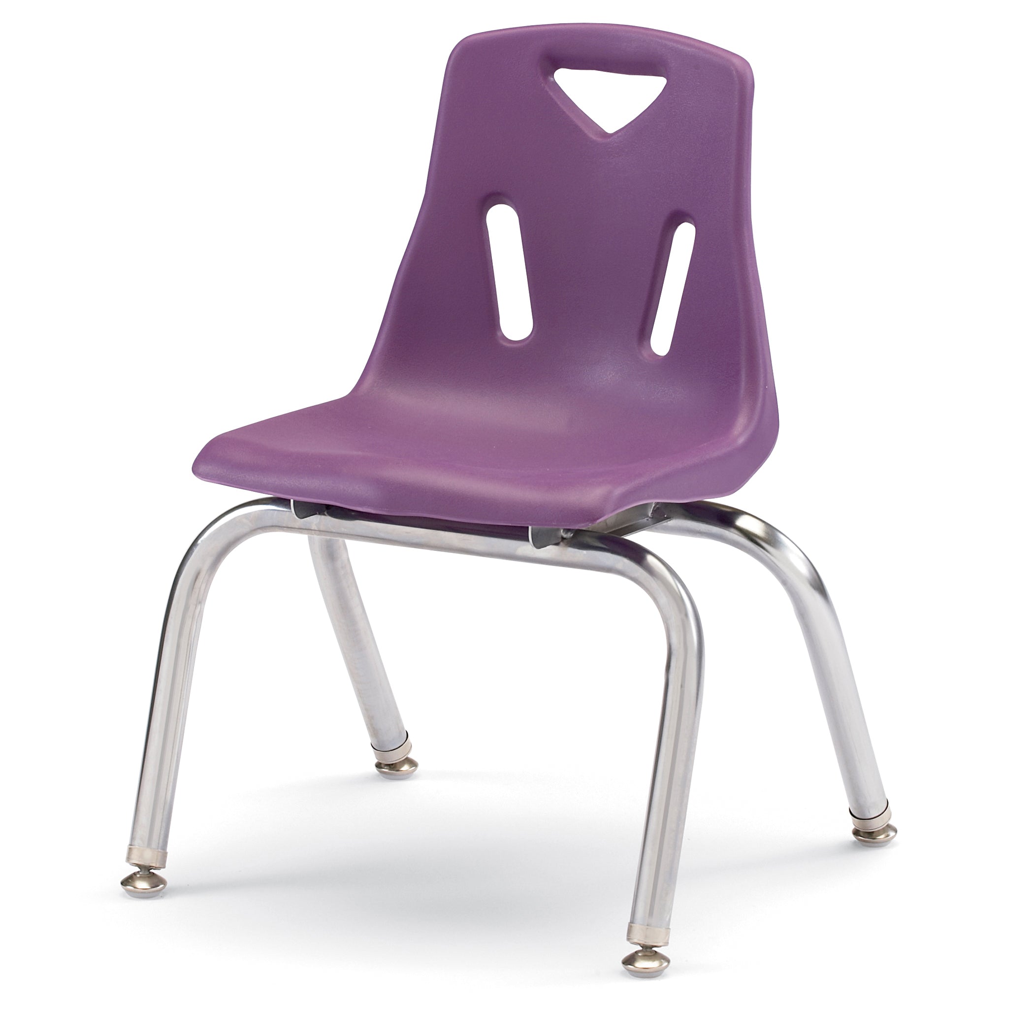 8142JC1004, Berries Stacking Chair with Chrome-Plated Legs - 12" Ht - Purple